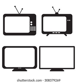Television icon in four variations