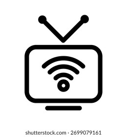 Modelo de design vetorial de ilustração de ícone de televisão
