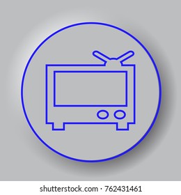television icon for Internet icon and application icon. Vector eps 10.