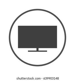 Television icon. Isolated. Flat design. Vector illustration.