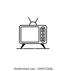 Television icon isolated on white background. Vector illustration. EPS 10.