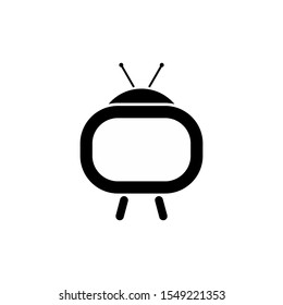 Television icon isolated on white background. Vector illustration. EPS 10.