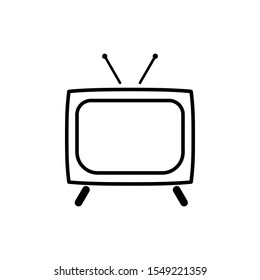 Television icon isolated on white background. Vector illustration. EPS 10.