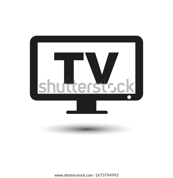Television icon isolated on white background. Vector\
illustration. Eps\
10.