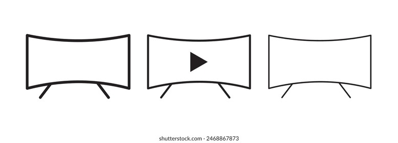 television icon isolated vector illustraion