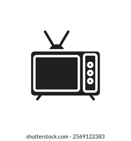 Television icon Line Art Logo set