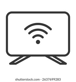 Television Icon Lineal Style Vector Illustration