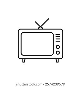 Television icon linear logo isolated