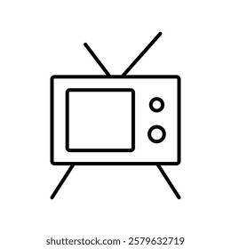 Television icon logo sign set vector outline