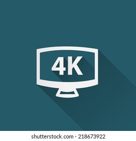 Television icon ( long shadow )