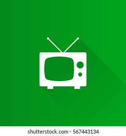 Television icon in Metro user interface color style. Electronic communication news update