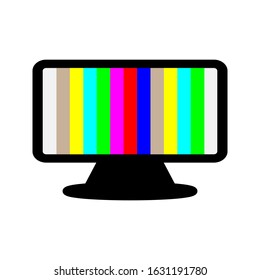 Television icon no signal with a white background
