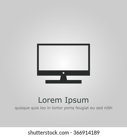 Television icon on grey background with text and slogan