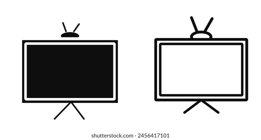 Television icon on white background