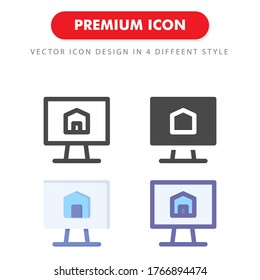 television icon pack isolated on white background. for your web site design, logo, app, UI. Vector graphics illustration and editable stroke. EPS 10.