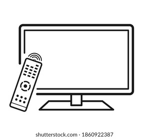 ICONO DE TELEVISIÓN CON CONTROL REMOTO EN LA PARTE DELANTERA