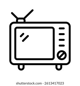 Television icon representing broadcasting, media, and visual communication