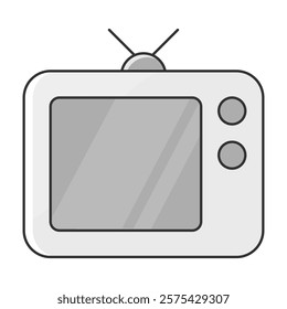 Television Icon Representing Media Consumption, Broadcasting, and Entertainment Platforms