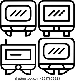 

 television icon set. television icon vector

 