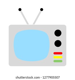 Television Icon- Television Show Isolated, Channel Movie Illustration - Vector Television