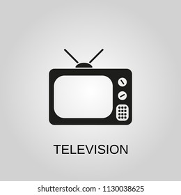 Television icon. Television symbol. Flat design. Stock - Vector illustration