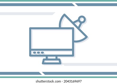 Television icon symbol sign from modern appliances collection for mobile concept and web apps design. Household and electronic related vector line icons