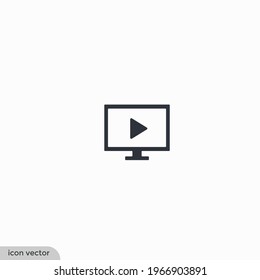 television icon symbol simple design element