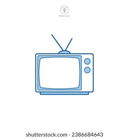 Television icon symbol vector illustration isolated on white background