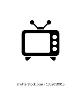 Fernsehsymbol, Vektorgrafik auf weißem Hintergrund