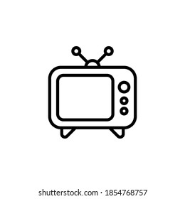 television icon symbol vector on white background