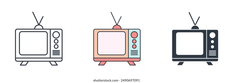 Television icon theme symbol vector illustration isolated on white background