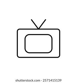 Television icon Thin line vector