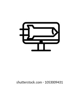 television icon vector