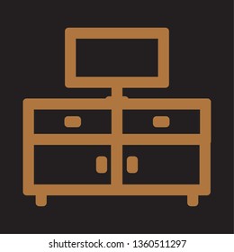 television icon vector