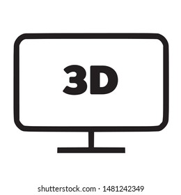 Television  icon vector black color