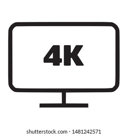 Television  icon vector black color