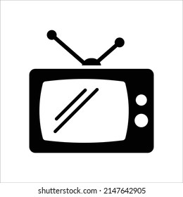 Vektordesign-Vorlage für Fernsehsymbol einfach und sauber