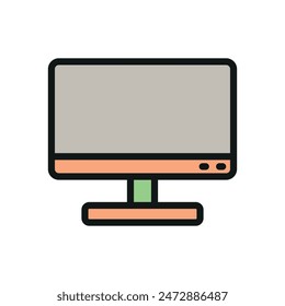Plantillas de diseño de Vector de iconos de televisión simples y modernas