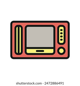 Plantillas de diseño de Vector de iconos de televisión simples y modernas