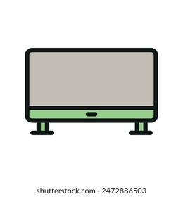 Plantillas de diseño de Vector de iconos de televisión simples y modernas