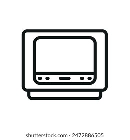 Plantillas de diseño de Vector de iconos de televisión simples y modernas