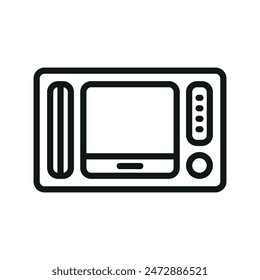Plantillas de diseño de Vector de iconos de televisión simples y modernas