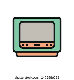 Plantillas de diseño de Vector de iconos de televisión simples y modernas