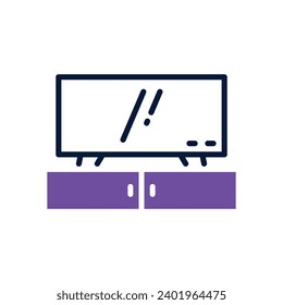 icono de televisión. icono de doble tono vectorial para tu sitio web, móvil, presentación y diseño de logotipo.