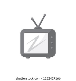 Television icon vector flat design