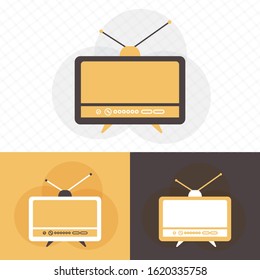 Television icon vector flat style design 