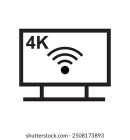 vetor de ícone de televisão boa qualidade de imagem hd