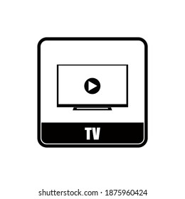 Television icon and vector graphics 