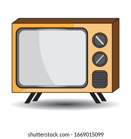 Icono de televisión. Gráficos vectoriales buenos para la difusión, la música o la información, etc.