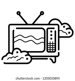 Television icon. Vector illustration 